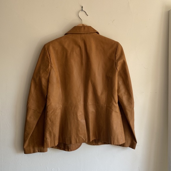 BEIGE LEATHER JACKET - Picture 2 of 4